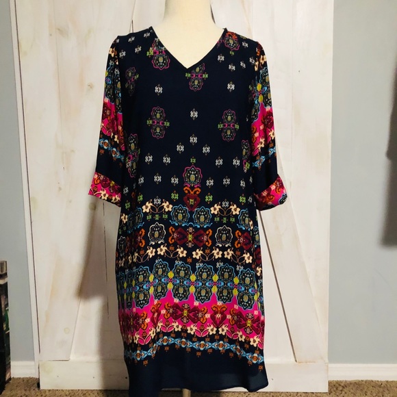 🌸 Renee C Multicolor Shift Dress 🌸 - Picture 1 of 5